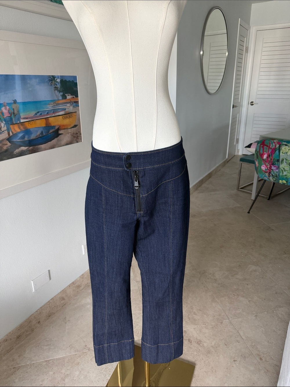cinq a sept Dark Indigo Cropped Jeans